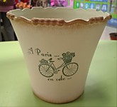 Кашпо "Bicycle" (пластик), D13,5xH12,5 см; цвет: розовый; арт.: JH0713-Pink