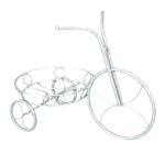 Подцветочница (металл) напольная на 1 горшок Велосипед, 54*29*41
